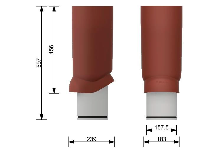 Döcke PREMIUM Выход вентиляционный ИЗЛ-160/700/ труба
